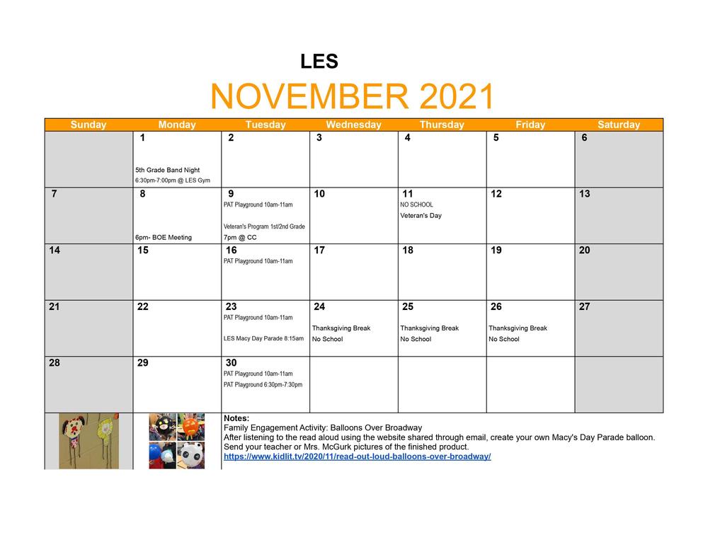 LES November Events