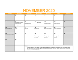 LES November Events