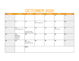 LES October Events